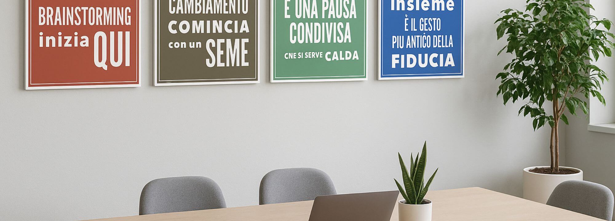 Poster Motivazionale Per Ufficio – Tela Quadro Con Cornice 90x60 Cm – Frasi Imprenditori – Decorazione Parete Moderna