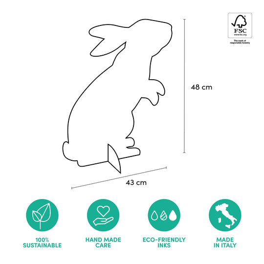 Coniglietto pasquale in cartone per allestimento vetrine Pasqua