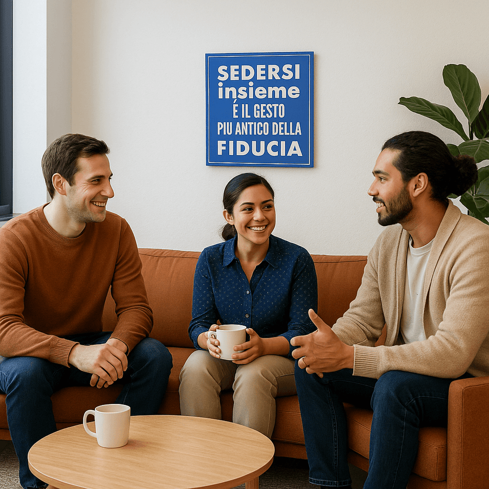 Office Posters – “Sitting together is the oldest gesture of trust”