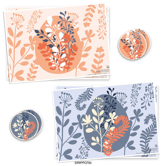 La table de Pâques par Rippotai : des sets de table en papier lavables et durables