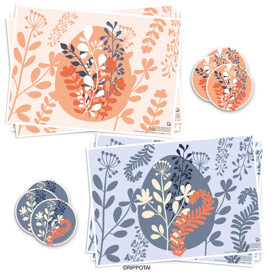 La table de Pâques par Rippotai : des sets de table en papier lavables et durables