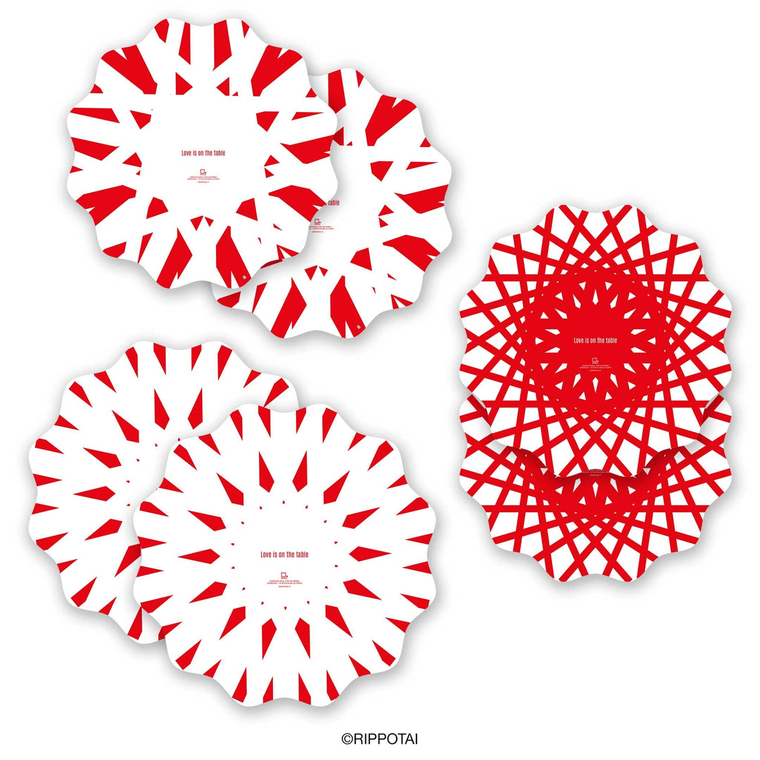 Sets de table de Noël en papier écologique lavable – Lot de 6 avec 3 motifs assortis
