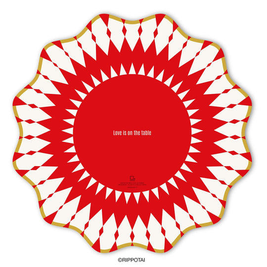 Sottopiatti Moderni e Sottobicchieri Coordinati 3pz – Collezione "Love is on the Table"