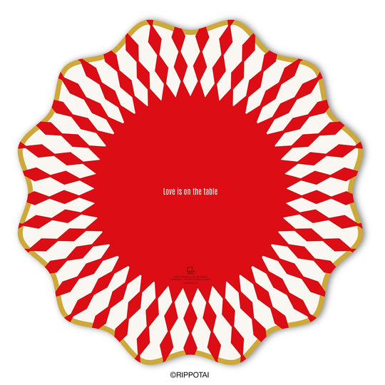 Sottopiatti Moderni e Sottobicchieri Coordinati 3pz – Collezione "Love is on the Table"