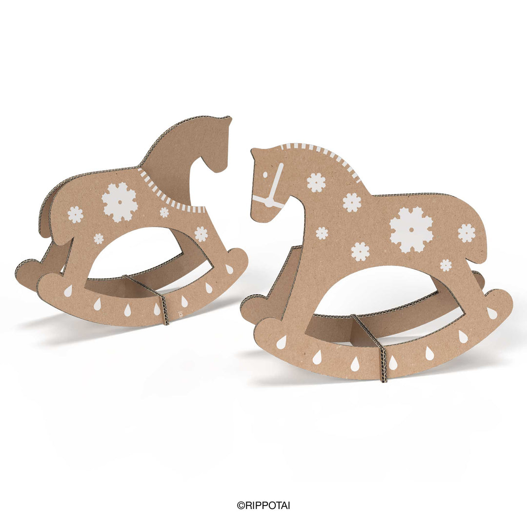 Christmas Window Decorations – Decorative Cardboard Rocking Horse