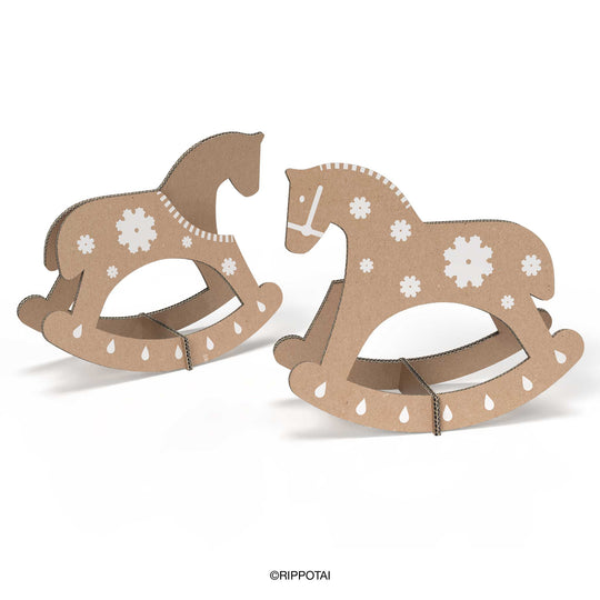Christmas Window Decorations – Decorative Cardboard Rocking Horse