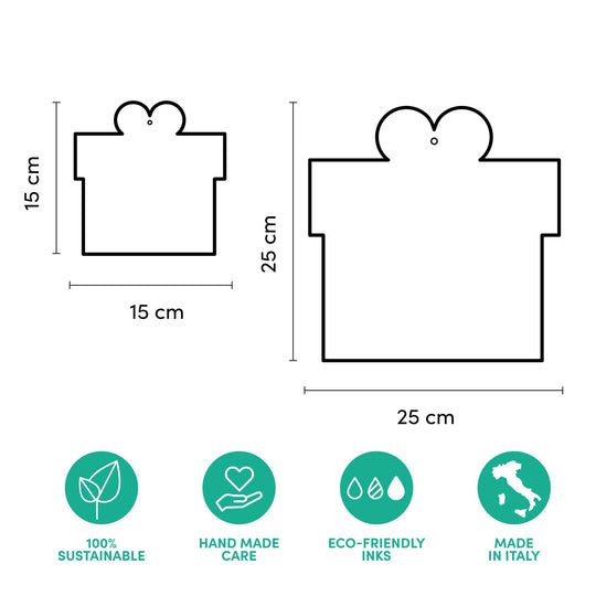 Christmas Cardboard Window Decorations – Gift Packages (Set of 4)