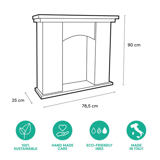 Eco-friendly cardboard fireplace for Christmas shop windows