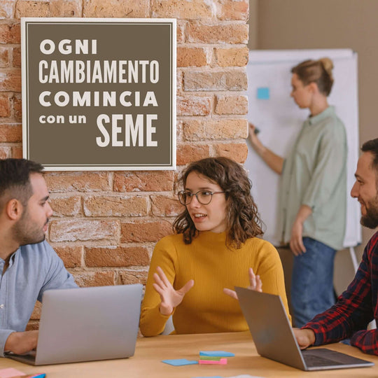 Motivational Quotes 40x40 – “Every change begins with a seed”