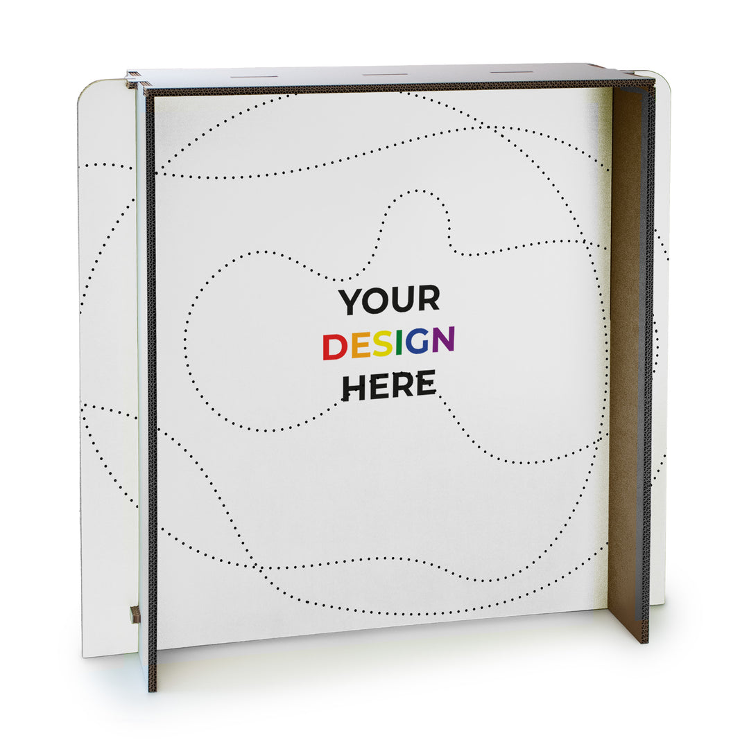 Banchetto promozionale personalizzabile in cartone ecologico