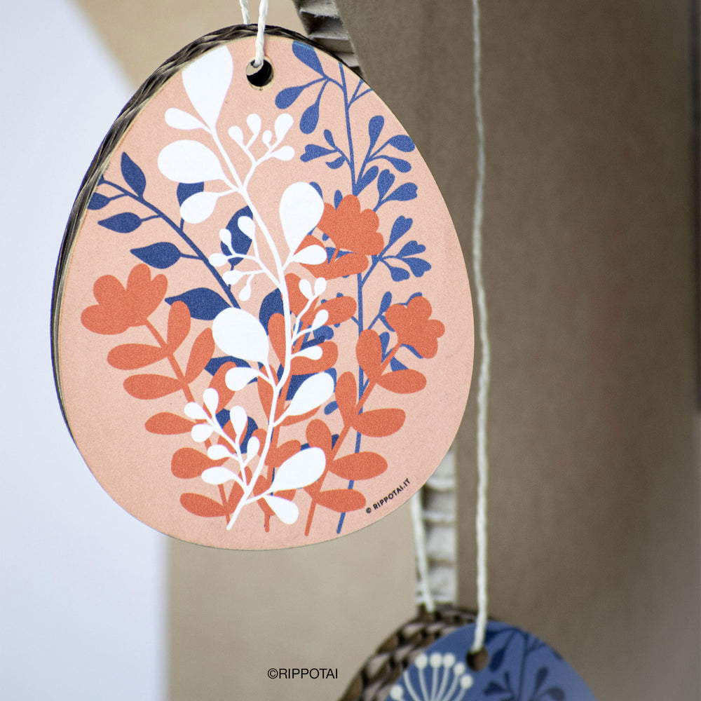 Set 10 Uova da appendere per vetrine e pareti a tema Primavera e Pasqua