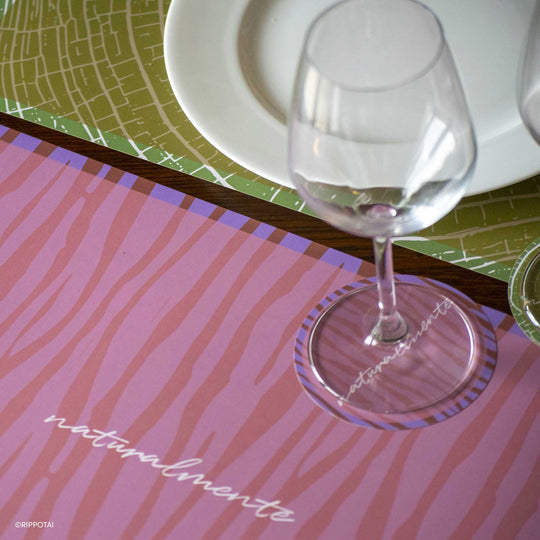 Tovagliette di Carta Pulibile ed ecologica con Sottobicchieri coordinati - Naturalmente