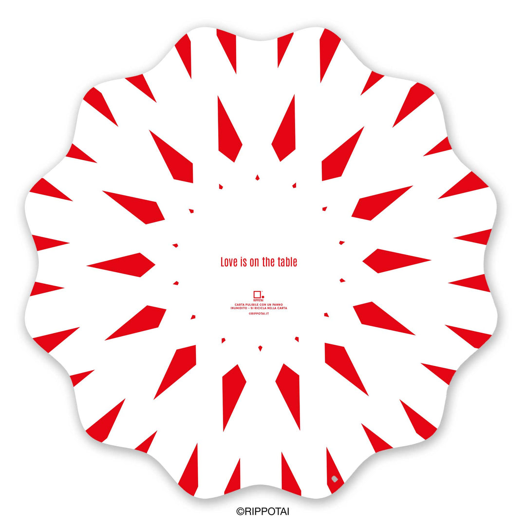 Sets de table de Noël en papier écologique lavable – Lot de 6 avec 3 motifs assortis