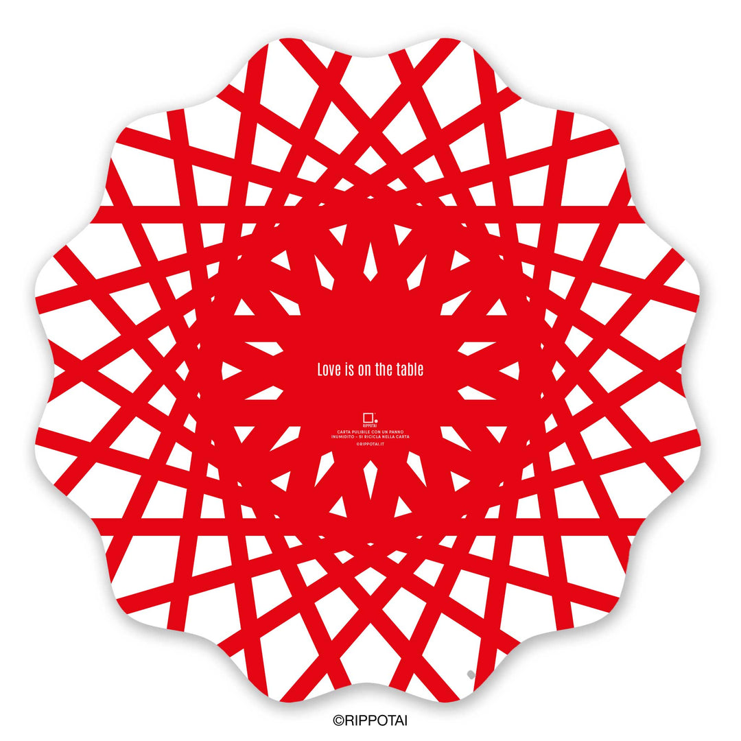 Sets de table de Noël en papier écologique lavable – Lot de 6 avec 3 motifs assortis