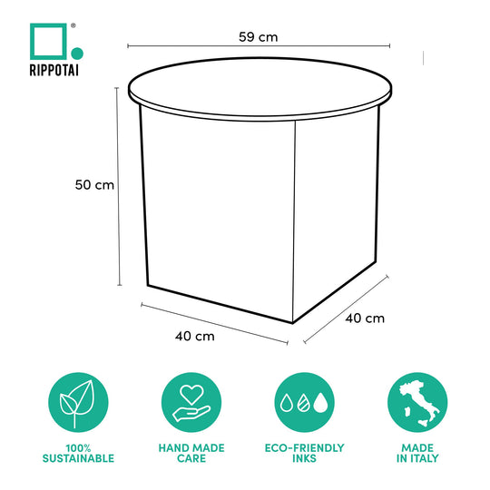 Coffee table 50x50 Tablepotai - capsule Natura by Rippotai