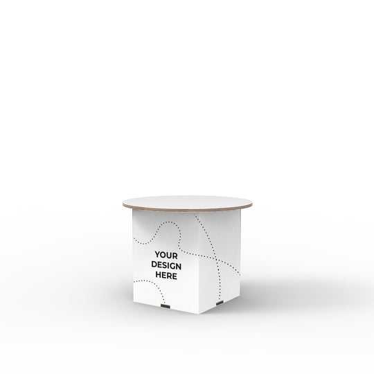 Pedestal display for products, customizable