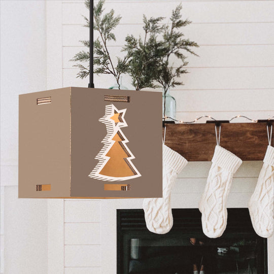 Natalina porta panettone da regalo e lampada di design