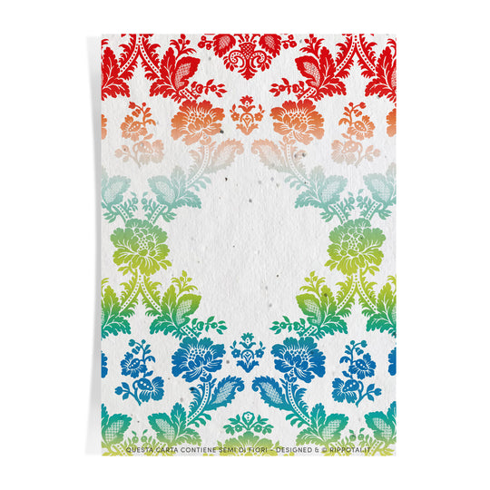 Kit de 4 cartes de vœux et 1 marque page semi papier - New Romantic