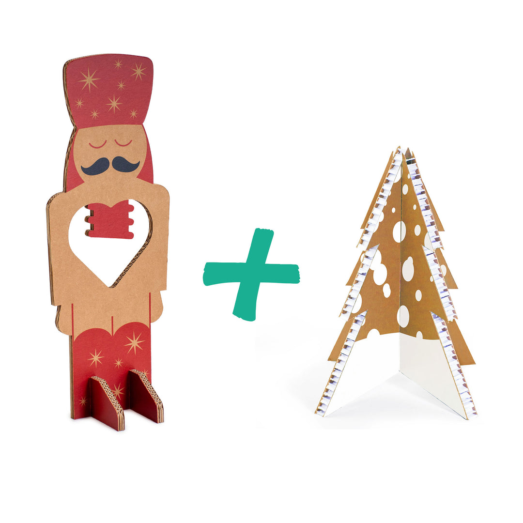 Nutcracker and Mini White Christmas Tree combo SAVE €15!
