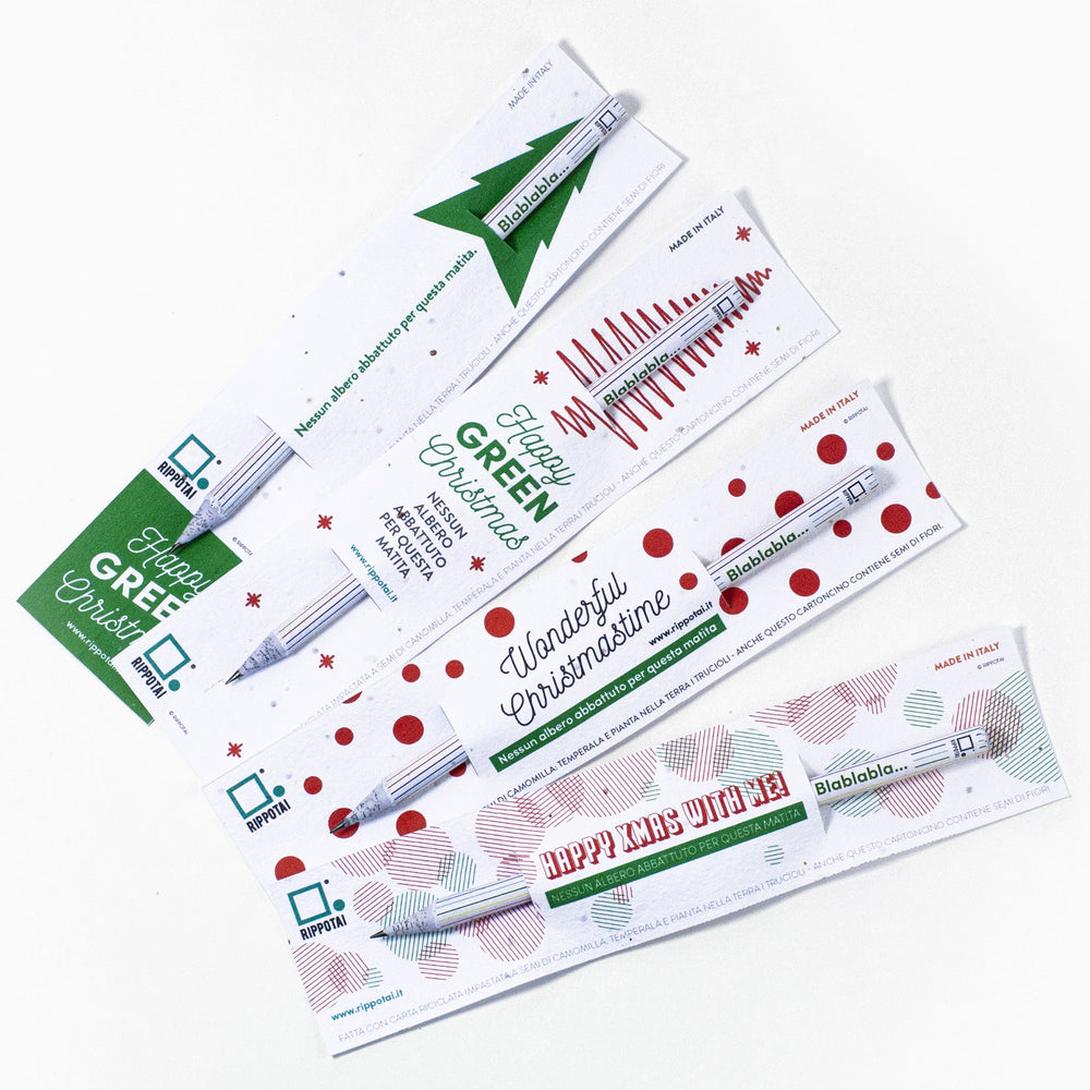 Matite piantabili set da 4 regalo natale