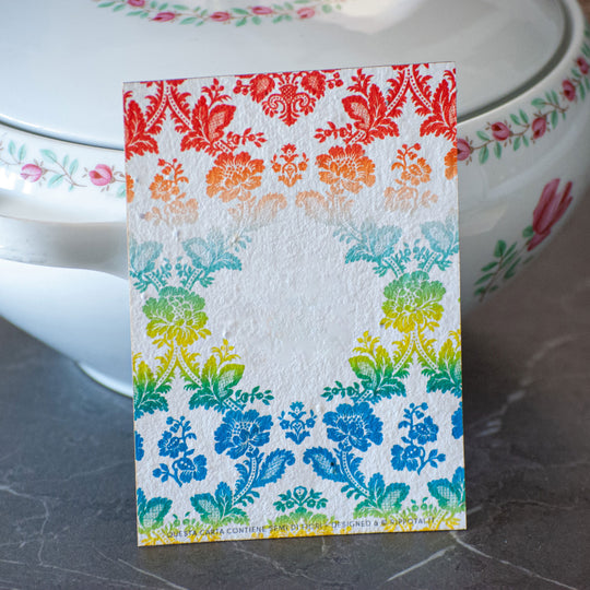 Kit de 4 cartes de vœux et 1 marque page semi papier - New Romantic