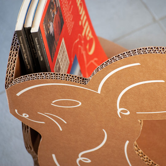 Sagoma coniglio porta oggetti, scaffale per allestimenti e vetrine