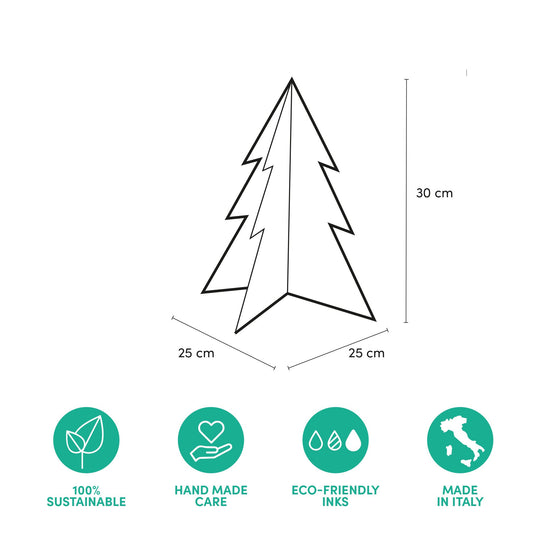 Albero di Natale piccolo di 30 cm in cartone ecologico