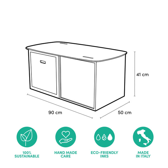 Tavolino contenitore basso