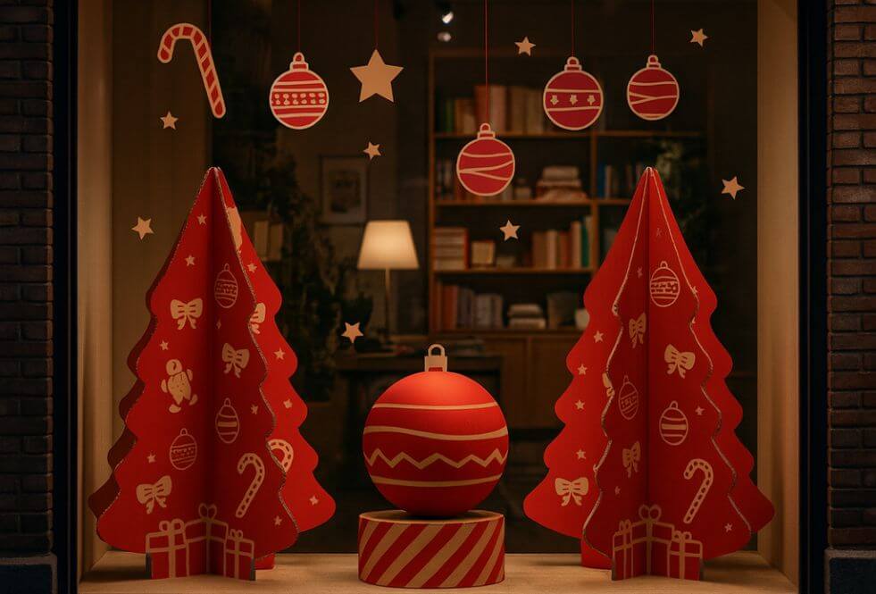 Idee per vetrina natalizia sostenibile e originale