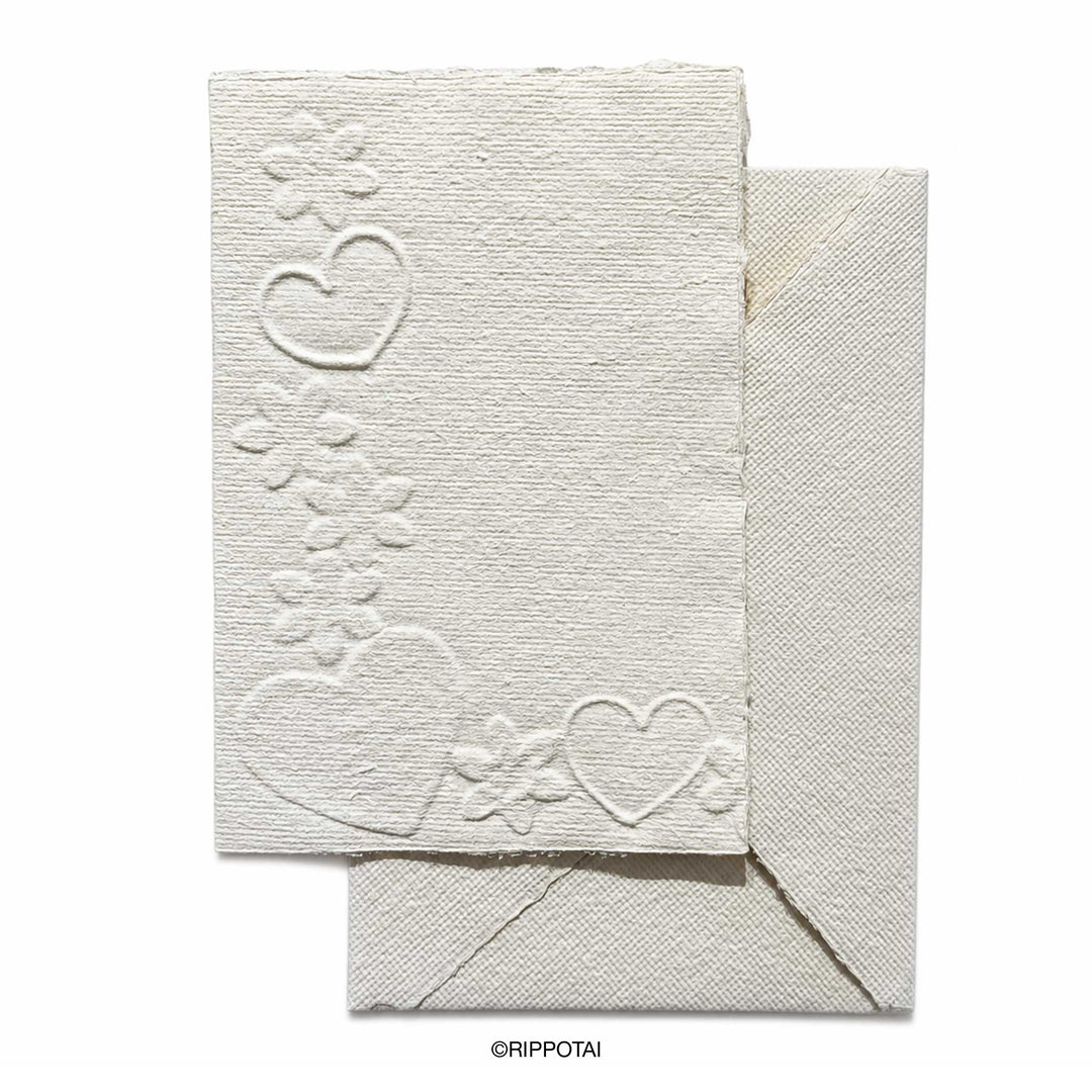 Biglietto auguri con busta in carta artigianale – Kit da 10