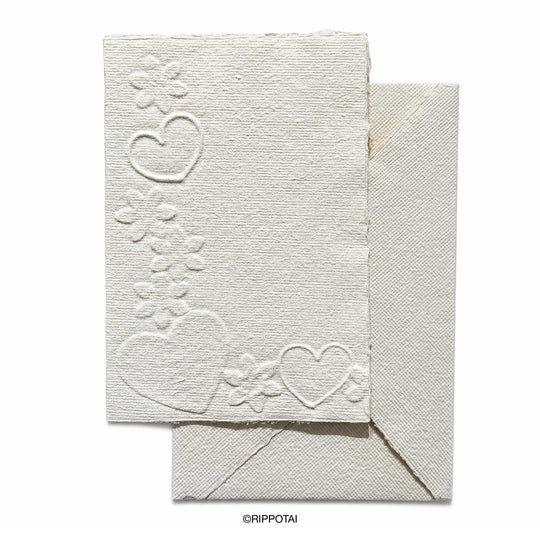 Biglietto auguri con busta in carta artigianale – Kit da 10