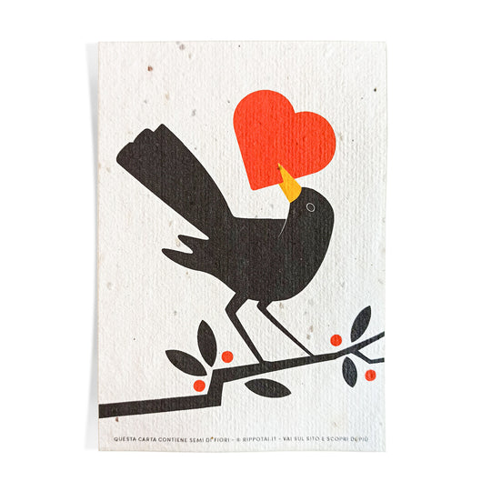 8 Greeting Cards in seed paper-love themed