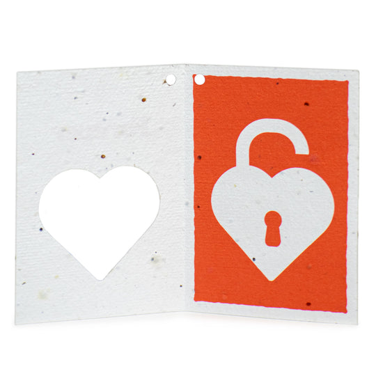 8 Cartes de Voeux en papier grains thème -Amour
