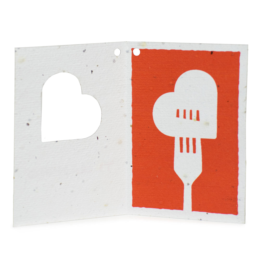 8 Greeting Cards in seed paper-love themed