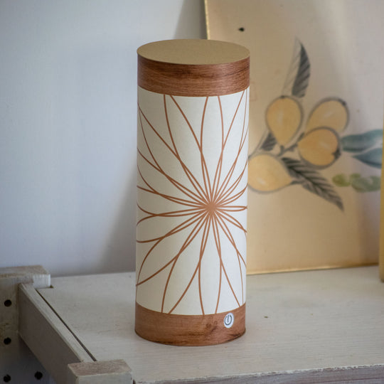 Kami, la lanterne écologique en papier de Rippotai à décor Fleur de Lotus