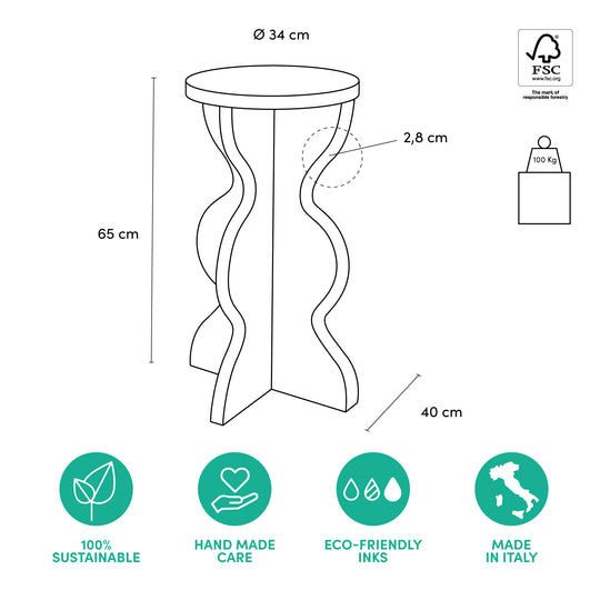 Cardboard Stool - Double – Eco-Friendly and Sturdy Solution for Your Trade Show Booth