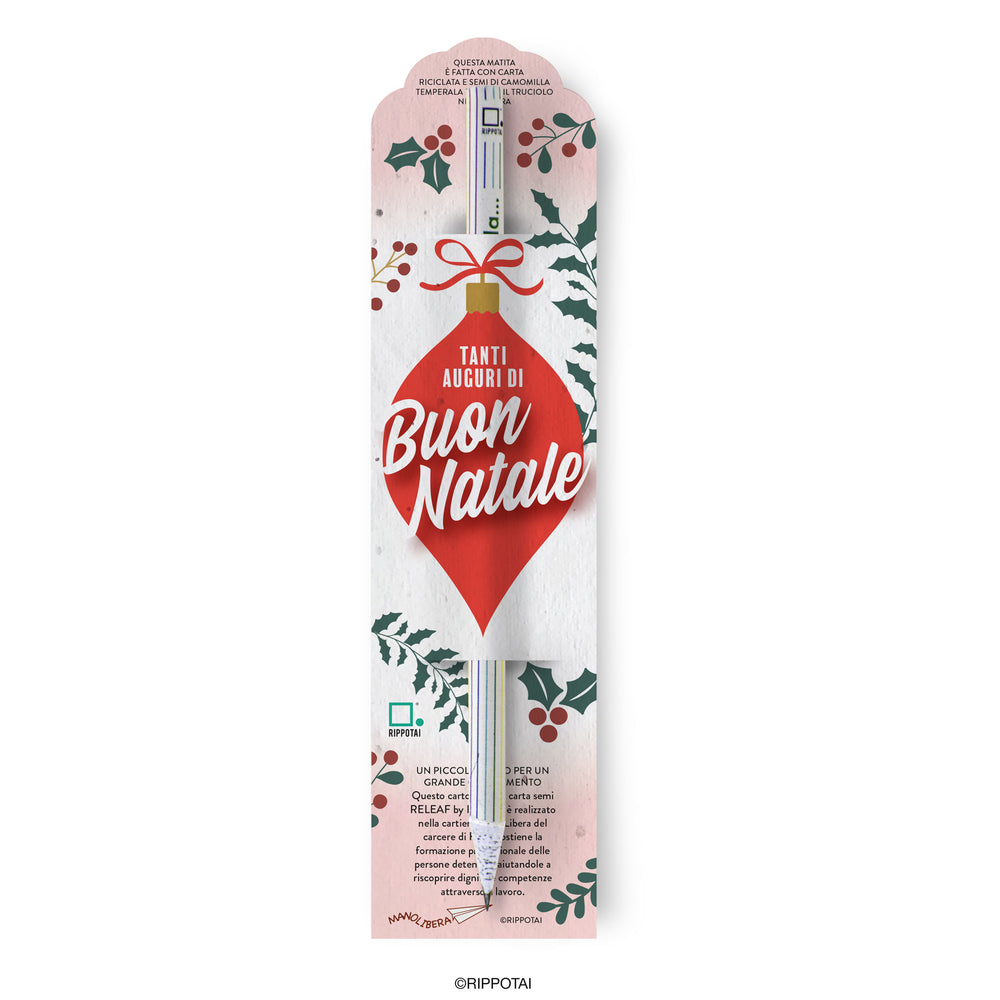 Crayons à planter de Noël aux graines de camomille - Kit de 2 en papier solidaire Releaf