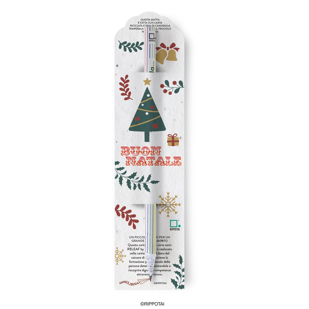 Christmas Plantable Pencils with Chamomile Seeds – Set of 2 in Releaf Solidarity Paper