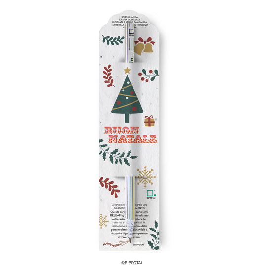 Christmas Plantable Pencils with Chamomile Seeds – Set of 2 in Releaf Solidarity Paper