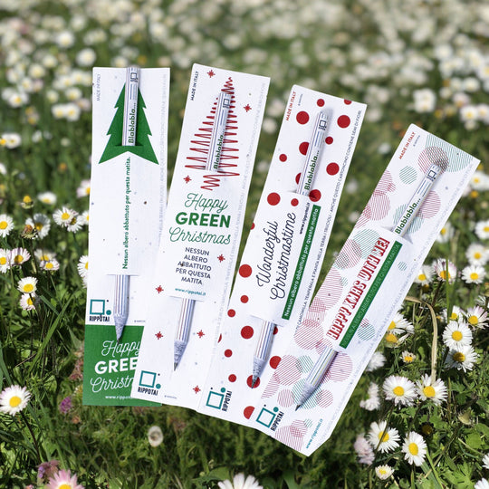 Plantable pencils in seedpaper (4): eco-friendly Christmas gift idea