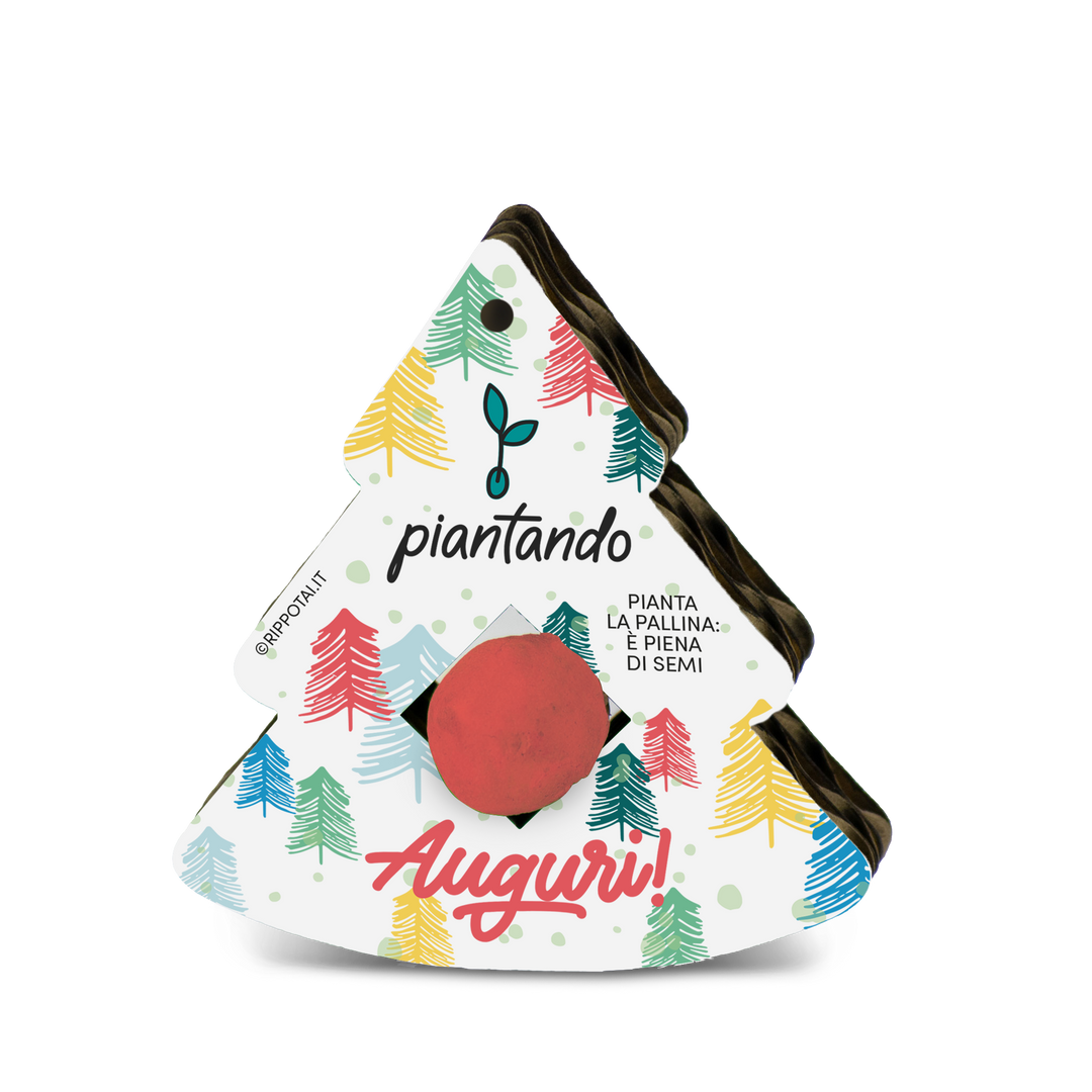 Palline di Natale Solidali con Biglietto Sostieni Progetto SILVA di Piantando