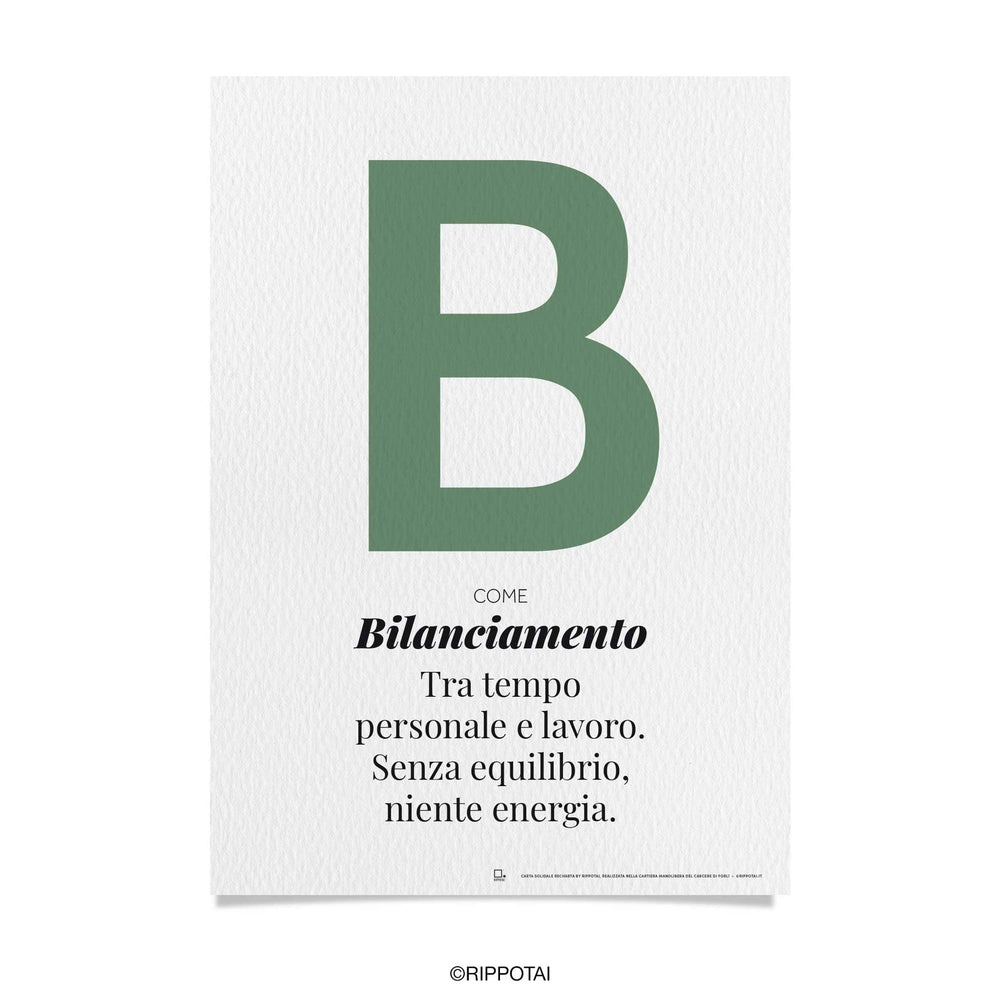Poster motivazionali BENESSERE in carta artigianale e solidale