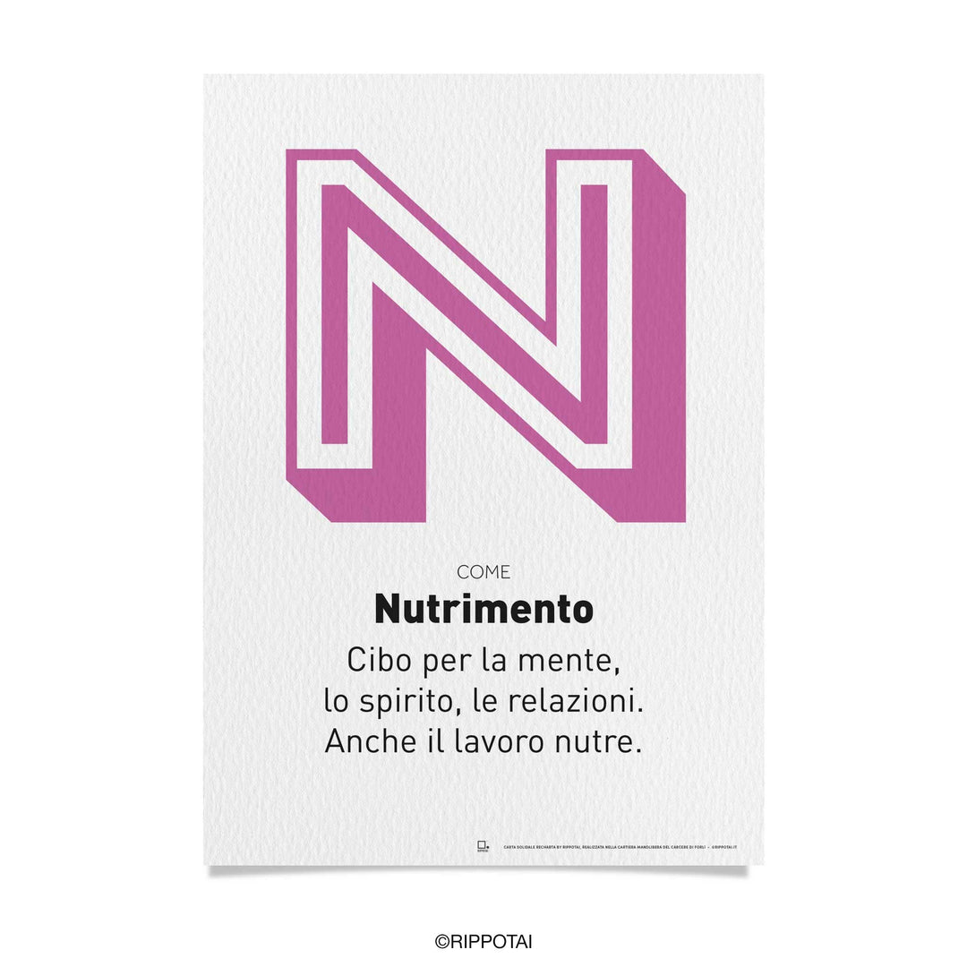 Poster motivazionali BENESSERE in carta artigianale e solidale