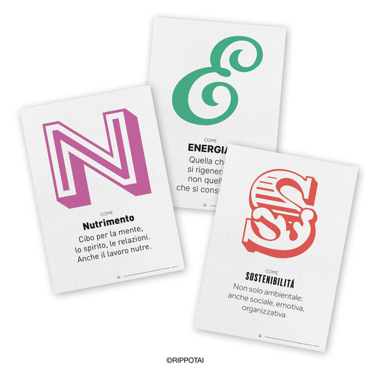 Poster motivazionali BENESSERE in carta artigianale e solidale