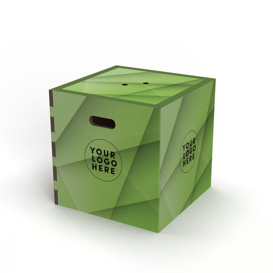 Personalisierter Pouf aus FSC-Karton, 50 cm – fair
