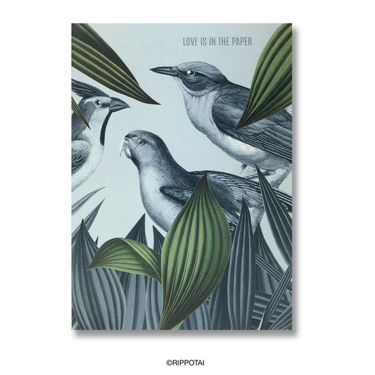 Birds in the Forest Recycled Paper Notebook - Free Shipping