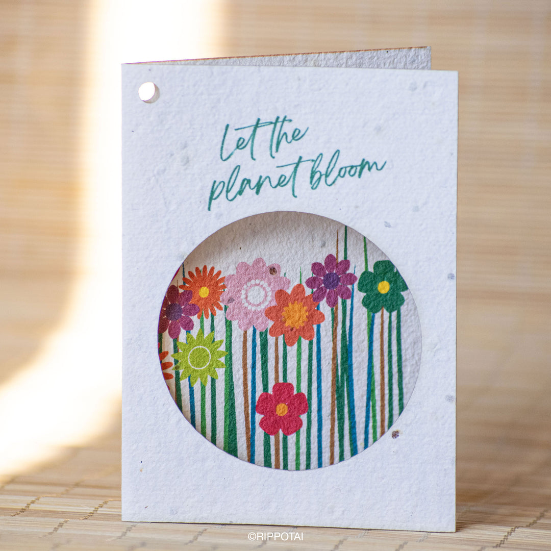 8 cartes de vœux en papier sur le thème du semi-printemps