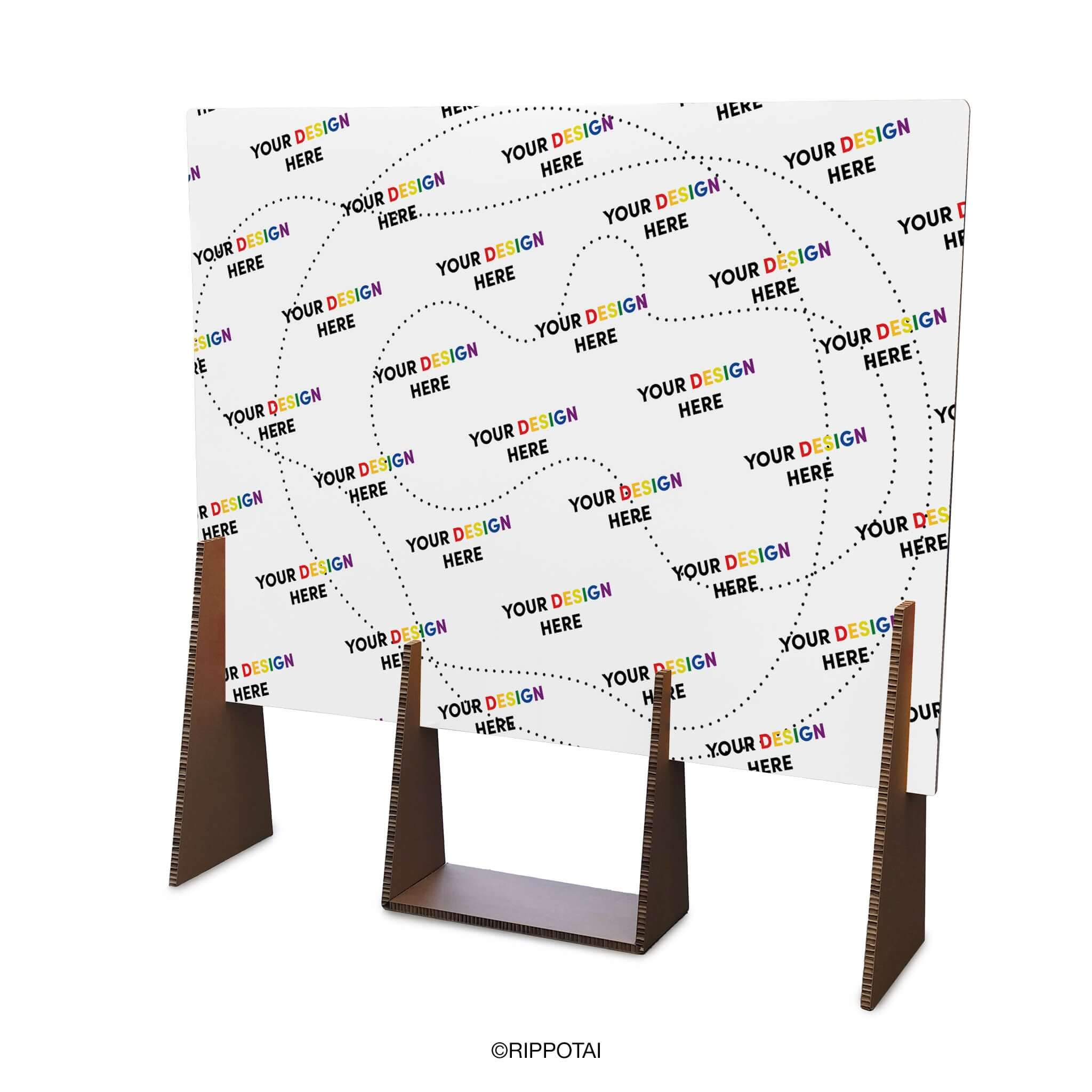 Custom cardboard backdrop – self-supporting feet – Rippotai