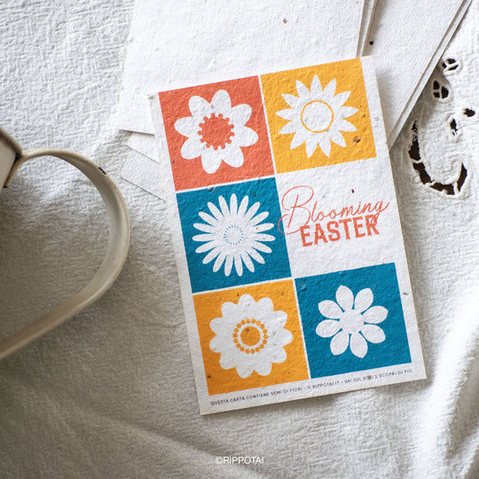8 Easter wishes cards made in seed paper