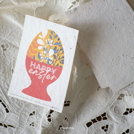 8 Easter wishes cards made in seed paper